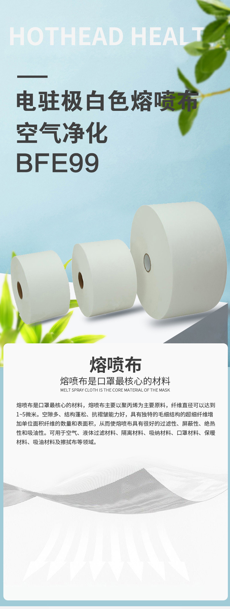 熔喷布bef99高效过滤熔喷布无纺布一次性口罩过滤材料4.jpg